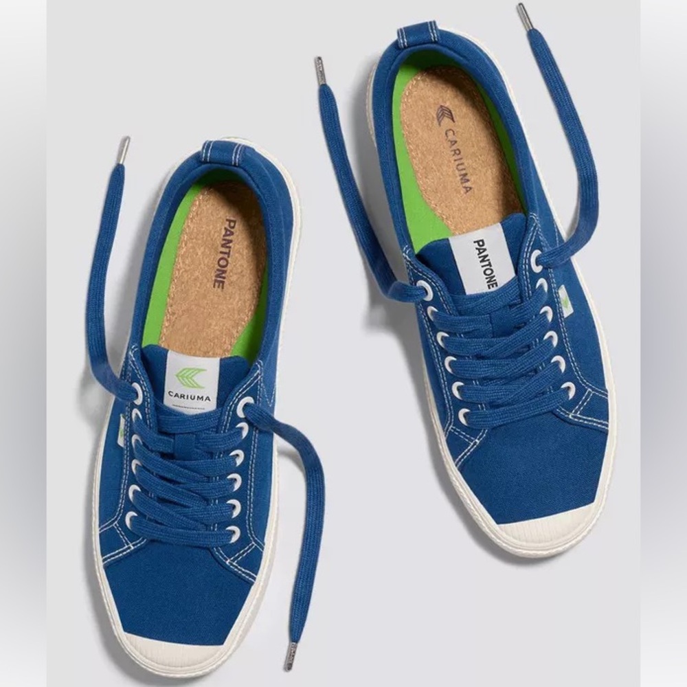 CARIUMA OCA‎ Low-Top Canvas Sneakers Navy Blue Sz 6 Coastal Nautical Lightweight